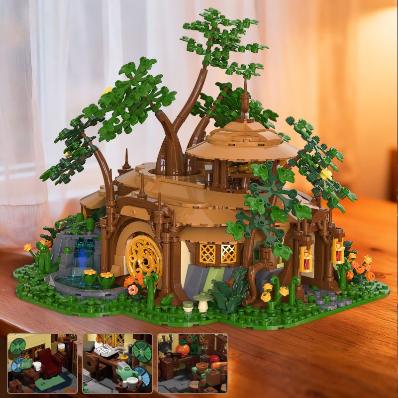 XBERT 66217 TÚP LỀU TRÚ ẨN TRONG RỪNG bộ đồ chơi xếp lắp ráp ghép mô hình Creator WOOLAND SANCTHARY Sáng Tạo 1854 khối