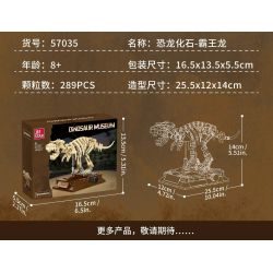 JIESTAR 57035 BẢO TÀNG KHỦNG LONG TYRANNOSAURUS REX bộ đồ chơi xếp lắp ráp ghép mô hình DINOSAUR MUSSUM 289 khối