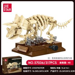 JIESTAR 57036 BẢO TÀNG KHỦNG LONG TRICERATOPS bộ đồ chơi xếp lắp ráp ghép mô hình DINOSAUR MUSSUM 317 khối