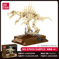 JIESTAR 57039 BẢO TÀNG KHỦNG LONG SPINOSAURUS bộ đồ chơi xếp lắp ráp ghép mô hình DINOSAUR MUSSUM 268 khối