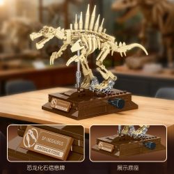 JIESTAR 57039 BẢO TÀNG KHỦNG LONG SPINOSAURUS bộ đồ chơi xếp lắp ráp ghép mô hình DINOSAUR MUSSUM 268 khối