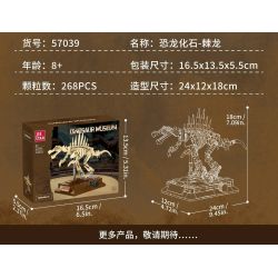 JIESTAR 57039 BẢO TÀNG KHỦNG LONG SPINOSAURUS bộ đồ chơi xếp lắp ráp ghép mô hình DINOSAUR MUSSUM 268 khối