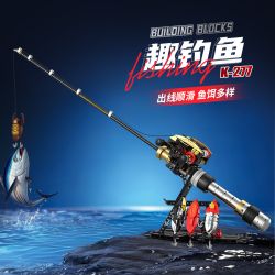 KAIYU KEEYEE WORLD K96227 96227 CẦN CÂU GIỌT NƯỚC bộ đồ chơi xếp lắp ráp ghép mô hình Creator FISHING Sáng Tạo 425 khối