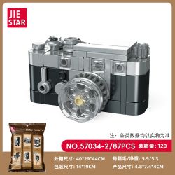 JIESTAR 57034 6 MÁY ẢNH NHỎ RETRO TRONG ĐÓ CÓ QUAY PHIM 2.8F LAIKA M3 POLAROID SX70 35MM 16MM GLAPHI bộ đồ chơi xếp lắp ráp ghép mô hình RETRO CAMERA 479 khối