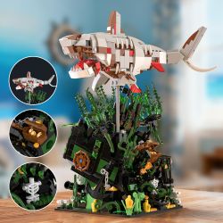 XBERT 66160 VẬN MAY CÁ MẬP bộ đồ chơi xếp lắp ráp ghép mô hình Arts & Crafts DEATH SHARK'S FORTUNE 1014 khối