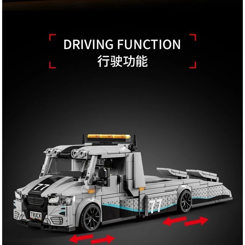 LE YI 31067 TRAILER CHUYÊN NGHIỆP TIÊU CHUẨN bộ đồ chơi xếp lắp ráp ghép mô hình Creator VAN TOW PRO Sáng Tạo 672 khối