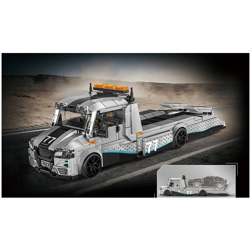 LE YI 31067 TRAILER CHUYÊN NGHIỆP TIÊU CHUẨN bộ đồ chơi xếp lắp ráp ghép mô hình Creator VAN TOW PRO Sáng Tạo 672 khối