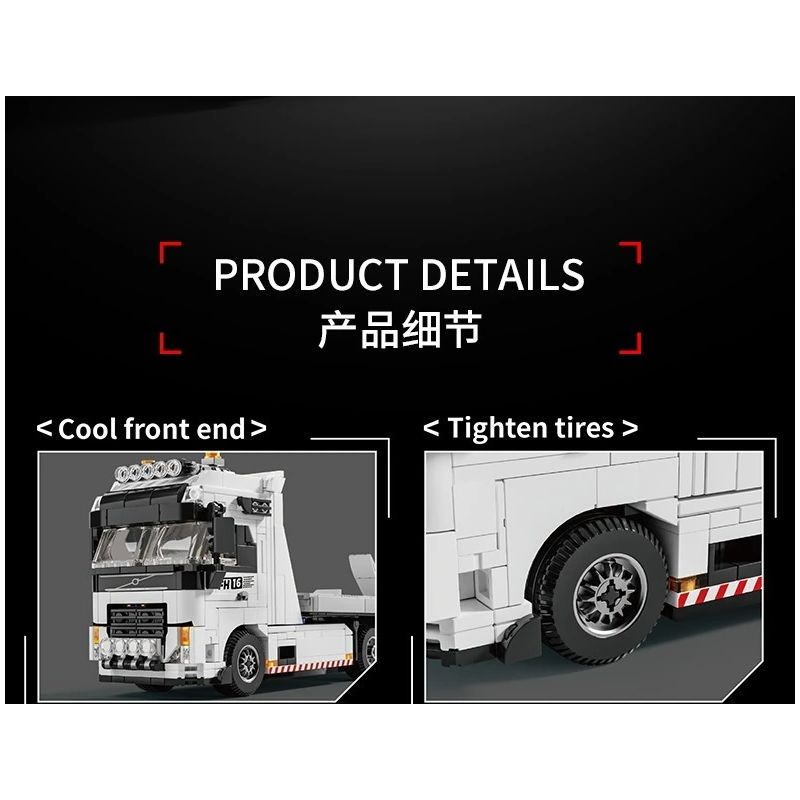 LE YI 31068 SIÊU TRAILER KHỔNG LỒ bộ đồ chơi xếp lắp ráp ghép mô hình Creator MEGA TOW PRO Sáng Tạo 670 khối