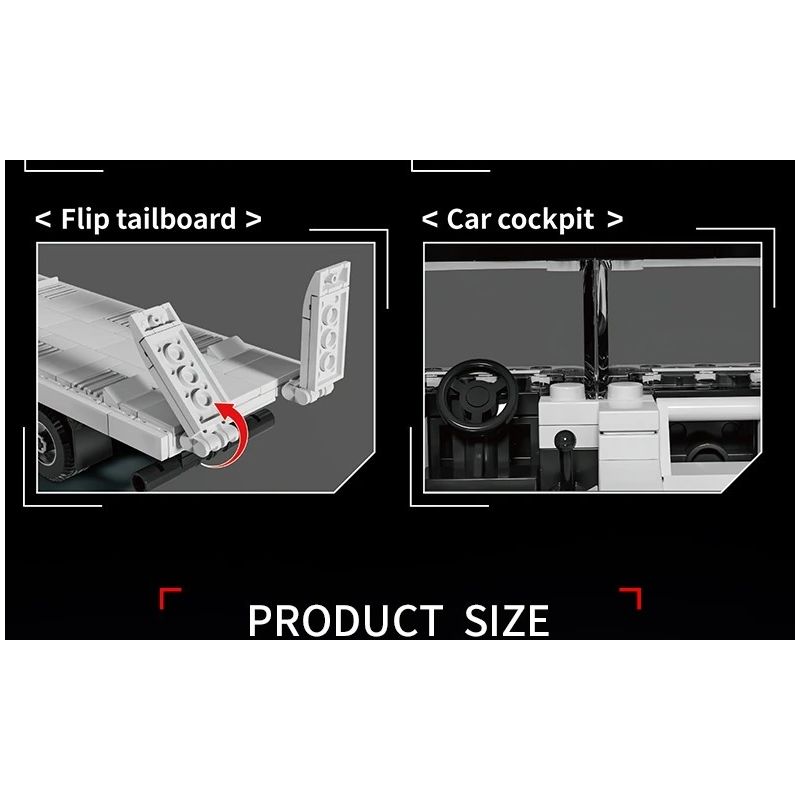 LE YI 31068 SIÊU TRAILER KHỔNG LỒ bộ đồ chơi xếp lắp ráp ghép mô hình Creator MEGA TOW PRO Sáng Tạo 670 khối