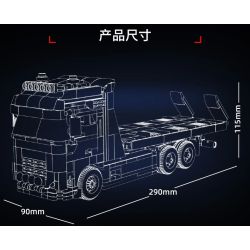 LE YI 31068 SIÊU TRAILER KHỔNG LỒ bộ đồ chơi xếp lắp ráp ghép mô hình Creator MEGA TOW PRO Sáng Tạo 670 khối