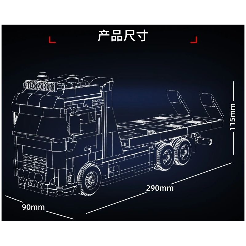 LE YI 31068 SIÊU TRAILER KHỔNG LỒ bộ đồ chơi xếp lắp ráp ghép mô hình Creator MEGA TOW PRO Sáng Tạo 670 khối