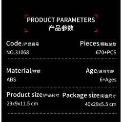 LE YI 31068 SIÊU TRAILER KHỔNG LỒ bộ đồ chơi xếp lắp ráp ghép mô hình Creator MEGA TOW PRO Sáng Tạo 670 khối