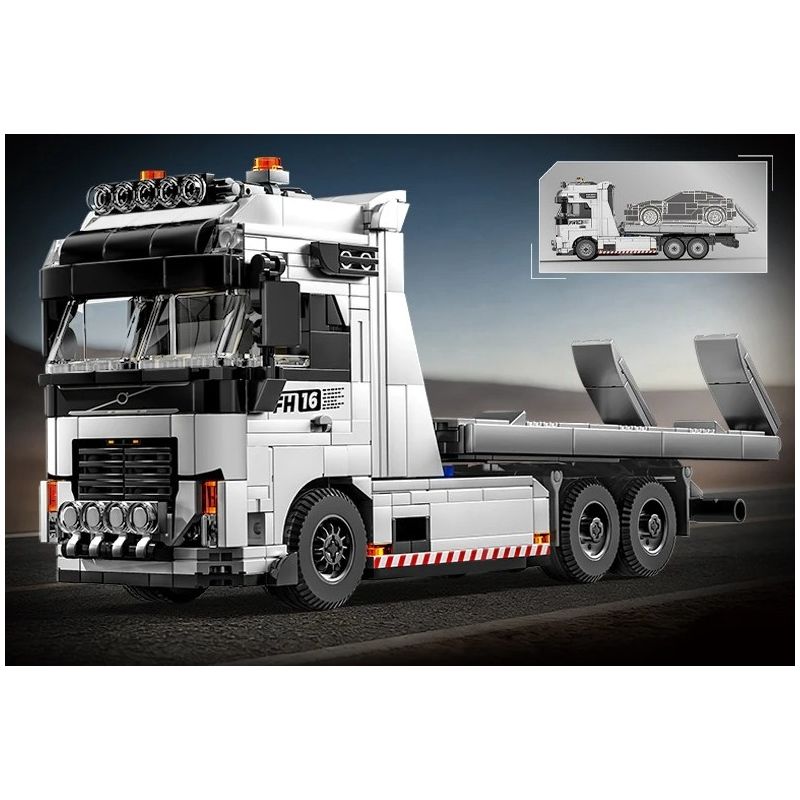 LE YI 31068 SIÊU TRAILER KHỔNG LỒ bộ đồ chơi xếp lắp ráp ghép mô hình Creator MEGA TOW PRO Sáng Tạo 670 khối