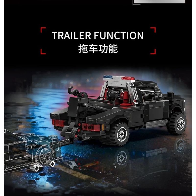 LE YI 31069 XE KÉO HẠNG NẶNG bộ đồ chơi xếp lắp ráp ghép mô hình Creator HEAVY-DUTY TOW PRO Sáng Tạo 594 khối