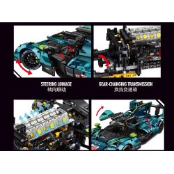 EIKEE Y18083 18083 ASTON MARTIN VALKYRIE LM bộ đồ chơi xếp lắp ráp ghép mô hình Technic VALKYRIF LM-V12 SUPER CAR Kỹ Thuật Công Nghệ Cao Mô Hình Phương Tiện 3069 khối