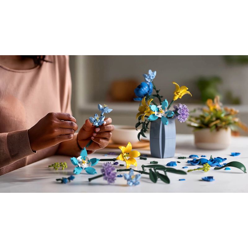 NIFELIZ NF10337 10337 BỘ BÌNH HOA DẠI bộ đồ chơi xếp lắp ráp ghép mô hình Creator WILDFLOWER BOUQUET WITH VASE Sáng Tạo 902 khối