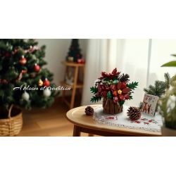 NIFELIZ NF10347 10347 BÓ HOA GIÁNG SINH bộ đồ chơi xếp lắp ráp ghép mô hình Creator CHRISTMAS FLOWERS Sáng Tạo 767 khối