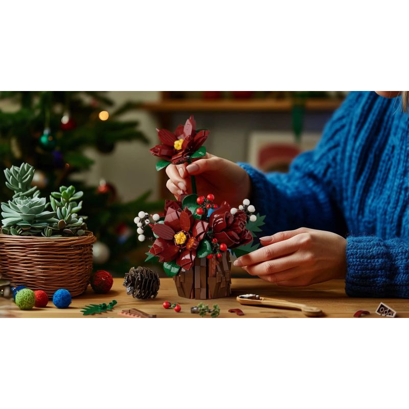 NIFELIZ NF10347 10347 BÓ HOA GIÁNG SINH bộ đồ chơi xếp lắp ráp ghép mô hình Creator CHRISTMAS FLOWERS Sáng Tạo 767 khối