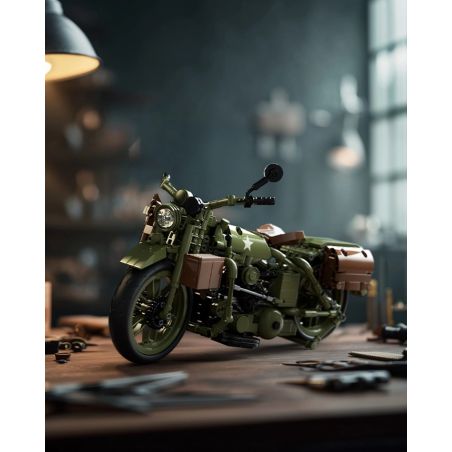 NIFELIZ NF10333 10333 MÔ TÔ HARLEY DAVIDSON WLA bộ đồ chơi xếp lắp ráp ghép mô hình Technic HARLEY-DAVIDSON WLA MOTORCYCLE Kỹ Thuật Công Nghệ Cao Mô Hình Phương Tiện 833 khối