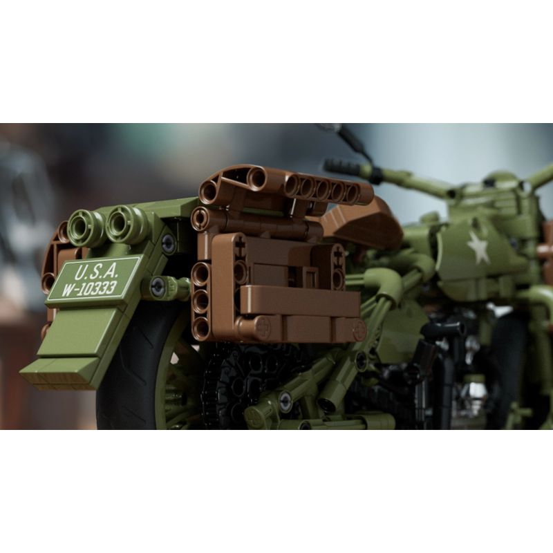 NIFELIZ NF10333 10333 MÔ TÔ HARLEY DAVIDSON WLA bộ đồ chơi xếp lắp ráp ghép mô hình Technic HARLEY-DAVIDSON WLA MOTORCYCLE Kỹ Thuật Công Nghệ Cao Mô Hình Phương Tiện 833 khối