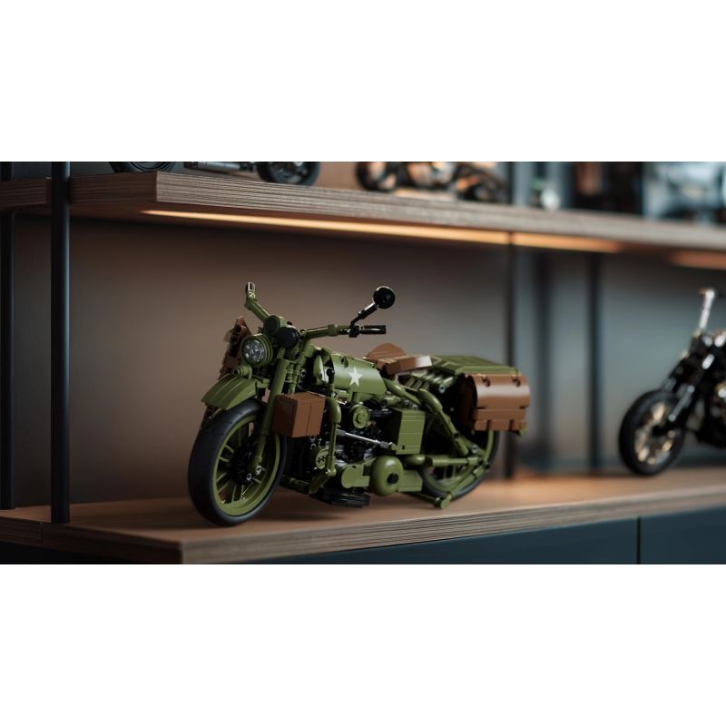 NIFELIZ NF10333 10333 MÔ TÔ HARLEY DAVIDSON WLA bộ đồ chơi xếp lắp ráp ghép mô hình Technic HARLEY-DAVIDSON WLA MOTORCYCLE Kỹ Thuật Công Nghệ Cao Mô Hình Phương Tiện 833 khối