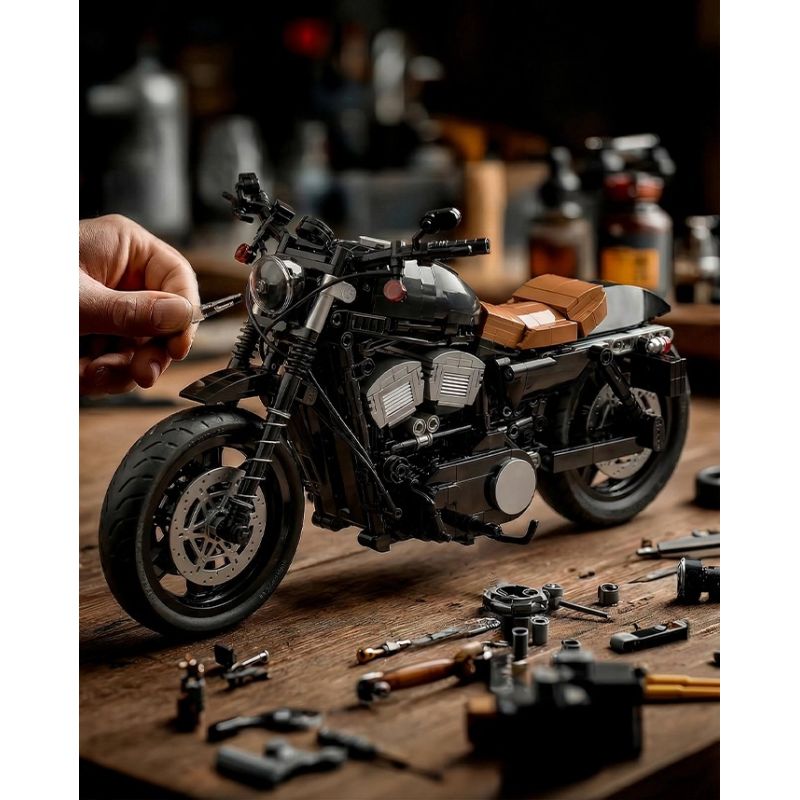 NIFELIZ NF10342 10342 MÔ TÔ HARLEY IRON 883 bộ đồ chơi xếp lắp ráp ghép mô hình Creator HARLEY-DAVIDSON IRON 883 MOTORCYCLE Sáng Tạo 827 khối