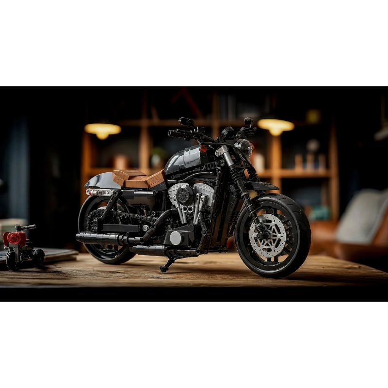 NIFELIZ NF10342 10342 MÔ TÔ HARLEY IRON 883 bộ đồ chơi xếp lắp ráp ghép mô hình Creator HARLEY-DAVIDSON IRON 883 MOTORCYCLE Sáng Tạo 827 khối