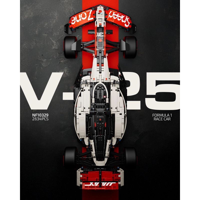 NIFELIZ NF10329 10329 ĐỘI HAAS F1 V-25 bộ đồ chơi xếp lắp ráp ghép mô hình Technic V-25 F1 RACING CAR Kỹ Thuật Công Nghệ Cao Mô Hình Phương Tiện 2634 khối