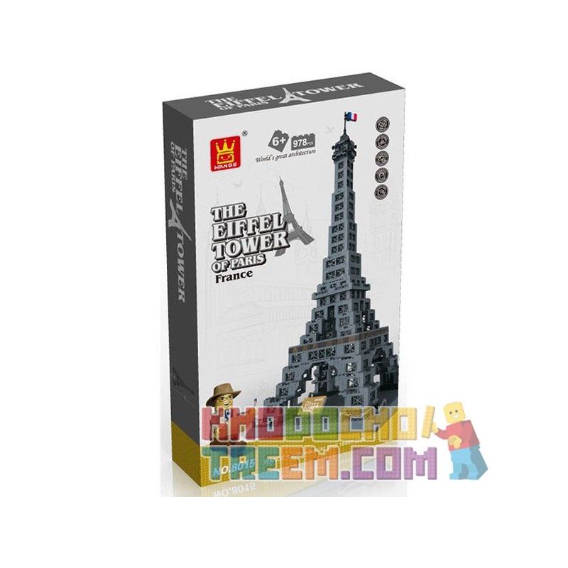 PINXING PX.437 .437 WANGE DR.LUCK 8015 5217 non Lego THÁP EIFFEL bộ đồ chơi xếp lắp ráp ghép mô hình Architecture THE EIFFEL TOWER OF PARIS Công Trình Kiến Trúc 978 khối