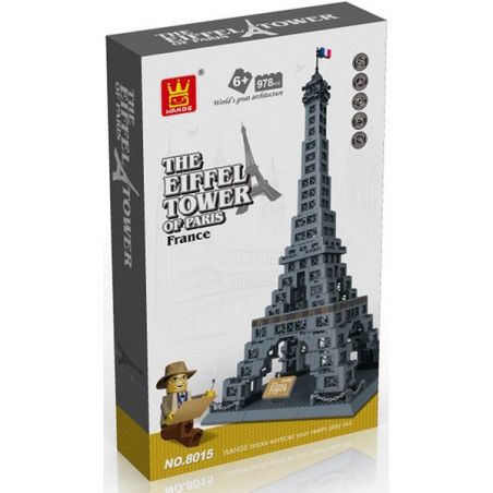 PINXING PX.437 .437 WANGE DR.LUCK 8015 5217 non  THÁP EIFFEL bộ đồ chơi xếp lắp ráp ghép mô hình Architecture THE EIFFEL TOWER OF PARIS Công Trình Kiến Trúc 978 khối