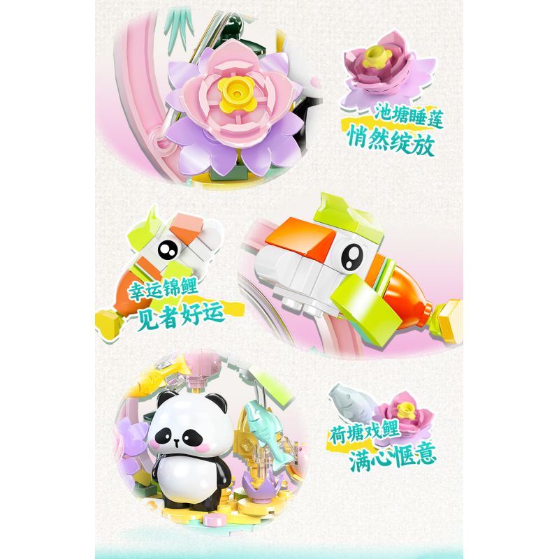 JIALE SPECIAL 54041 CÂY CỎ MANG LẠI VẺ ĐẸP NĂM SEN ĐÃ QUÁ ĐỦ bộ đồ chơi xếp lắp ráp ghép mô hình