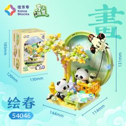 JIALE SPECIAL 54046 BỘ SƯU TẬP PHƯƠNG ĐÔNG TRANH MÙA XUÂN bộ đồ chơi xếp lắp ráp ghép mô hình