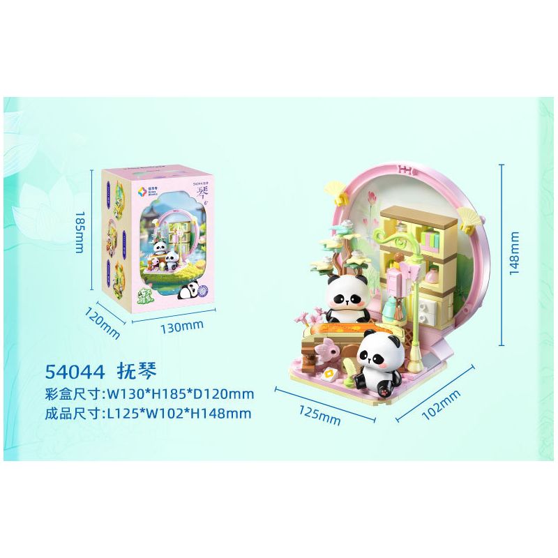 JIALE SPECIAL 54046 BỘ SƯU TẬP PHƯƠNG ĐÔNG TRANH MÙA XUÂN bộ đồ chơi xếp lắp ráp ghép mô hình