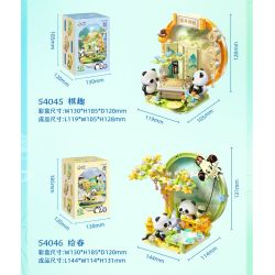 JIALE SPECIAL 54046 BỘ SƯU TẬP PHƯƠNG ĐÔNG TRANH MÙA XUÂN bộ đồ chơi xếp lắp ráp ghép mô hình