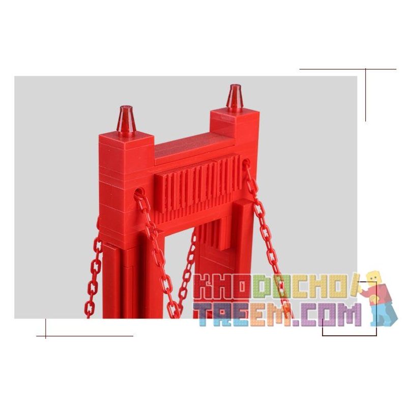 WANGE 6210 8023 non  CẦU CỔNG VÀNG bộ đồ chơi xếp lắp ráp ghép mô hình Creator GOLDEN BRIDG OF UNITED STATES Sáng Tạo 1977 khối