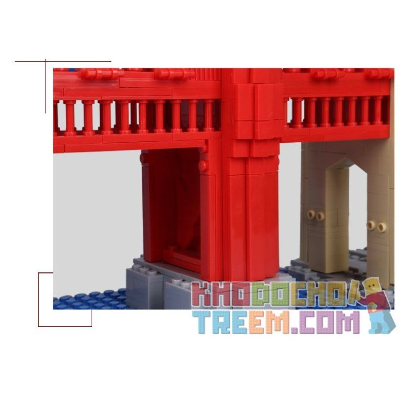 WANGE 6210 8023 non  CẦU CỔNG VÀNG bộ đồ chơi xếp lắp ráp ghép mô hình Creator GOLDEN BRIDG OF UNITED STATES Sáng Tạo 1977 khối