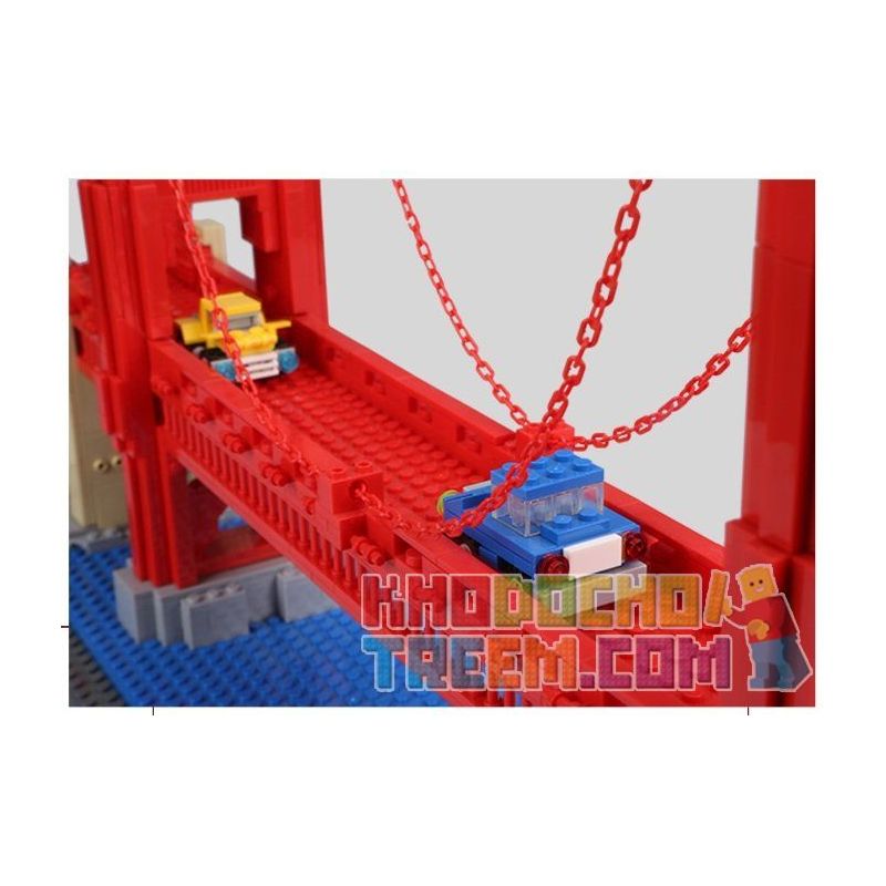 WANGE 6210 8023 non  CẦU CỔNG VÀNG bộ đồ chơi xếp lắp ráp ghép mô hình Creator GOLDEN BRIDG OF UNITED STATES Sáng Tạo 1977 khối