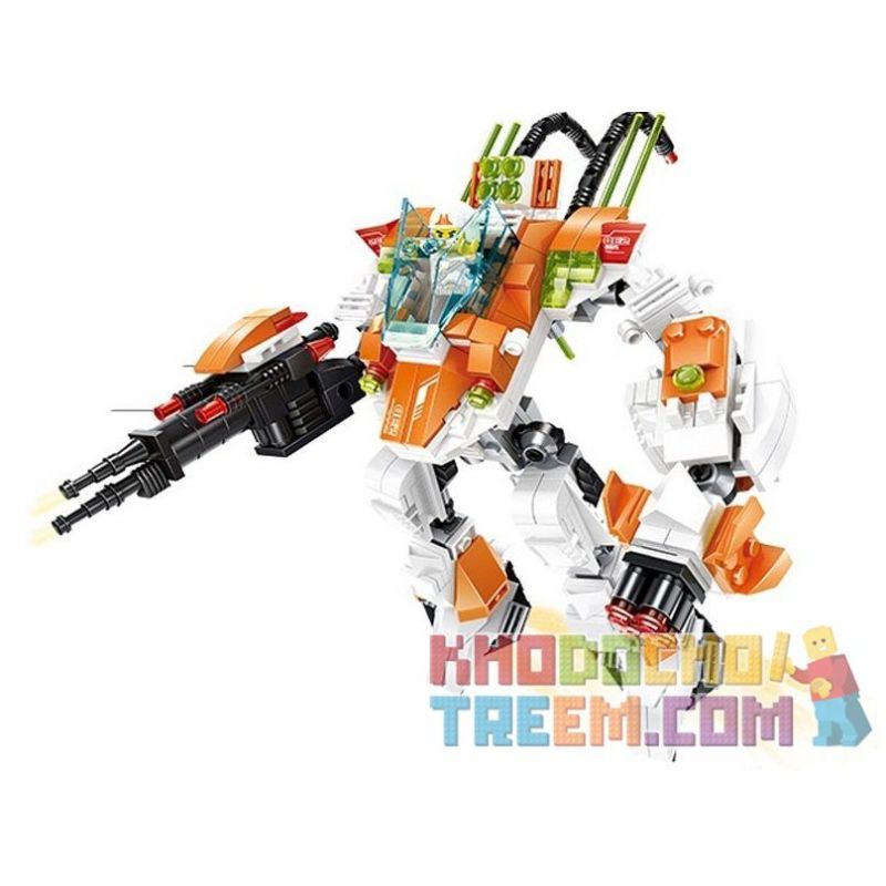 WANGE DR.LUCK 55171 non  NGƯỜI MÁY 1 ĐIỀU KHIỂN bộ đồ chơi xếp lắp ráp ghép mô hình Advanced Military Quân Đội Công Nghệ Cao 412 khối