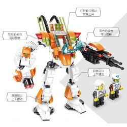 WANGE DR.LUCK 55171 non  NGƯỜI MÁY 1 ĐIỀU KHIỂN bộ đồ chơi xếp lắp ráp ghép mô hình Advanced Military Quân Đội Công Nghệ Cao 412 khối