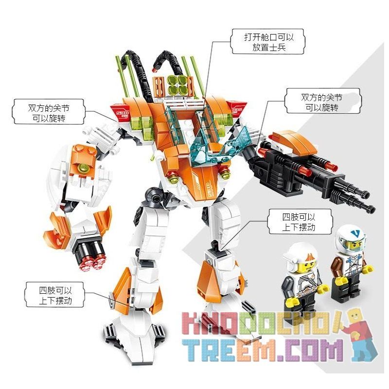 WANGE DR.LUCK 55171 non  NGƯỜI MÁY 1 ĐIỀU KHIỂN bộ đồ chơi xếp lắp ráp ghép mô hình Advanced Military Quân Đội Công Nghệ Cao 412 khối