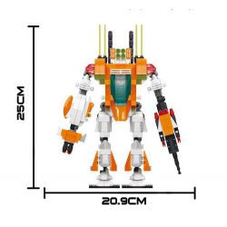 WANGE DR.LUCK 55171 non  NGƯỜI MÁY 1 ĐIỀU KHIỂN bộ đồ chơi xếp lắp ráp ghép mô hình Advanced Military Quân Đội Công Nghệ Cao 412 khối