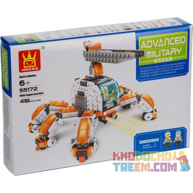 WANGE DR.LUCK 55172 non  ROBOT NHIỀU CHÂN 1 NGƯỜI ĐIỀU KHIỂN bộ đồ chơi xếp lắp ráp ghép mô hình Advanced Military Quân Đội Công Nghệ Cao 441 khối