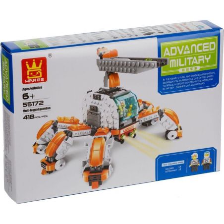 WANGE DR.LUCK 55172 non  ROBOT NHIỀU CHÂN 1 NGƯỜI ĐIỀU KHIỂN bộ đồ chơi xếp lắp ráp ghép mô hình Advanced Military Quân Đội Công Nghệ Cao 441 khối