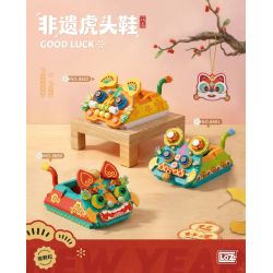 LOZ 8880 DI SẢN VĂN HÓA PHI VẬT THỂ GIÀY ĐẦU HỔ HẠNH PHÚC bộ đồ chơi xếp lắp ráp ghép mô hình Creator Sáng Tạo 400 khối