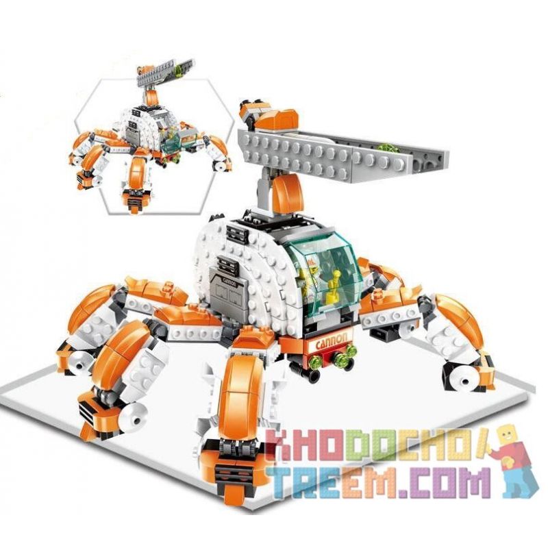 WANGE DR.LUCK 55172 non  ROBOT NHIỀU CHÂN 1 NGƯỜI ĐIỀU KHIỂN bộ đồ chơi xếp lắp ráp ghép mô hình Advanced Military Quân Đội Công Nghệ Cao 441 khối