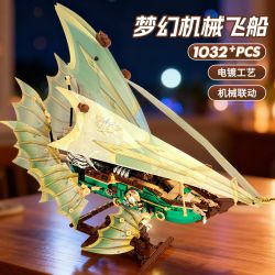 OJIGA 7624 PHI THUYỀN CÁNH ẢO LING QIONG bộ đồ chơi xếp lắp ráp ghép mô hình 1032 khối