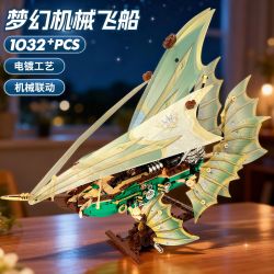 OJIGA 7624 PHI THUYỀN CÁNH ẢO LING QIONG bộ đồ chơi xếp lắp ráp ghép mô hình 1032 khối