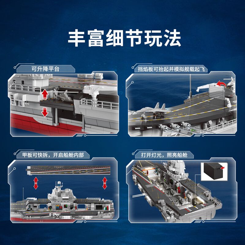 SEMBO 208142 QUỐC GIA HÙNG MẠNH TÀU SƠN ĐÔNG 1:445 tỷ lệ 1:445 bộ đồ chơi xếp lắp ráp ghép mô hình Military Army Quân Sự Bộ Đội 2298 khối