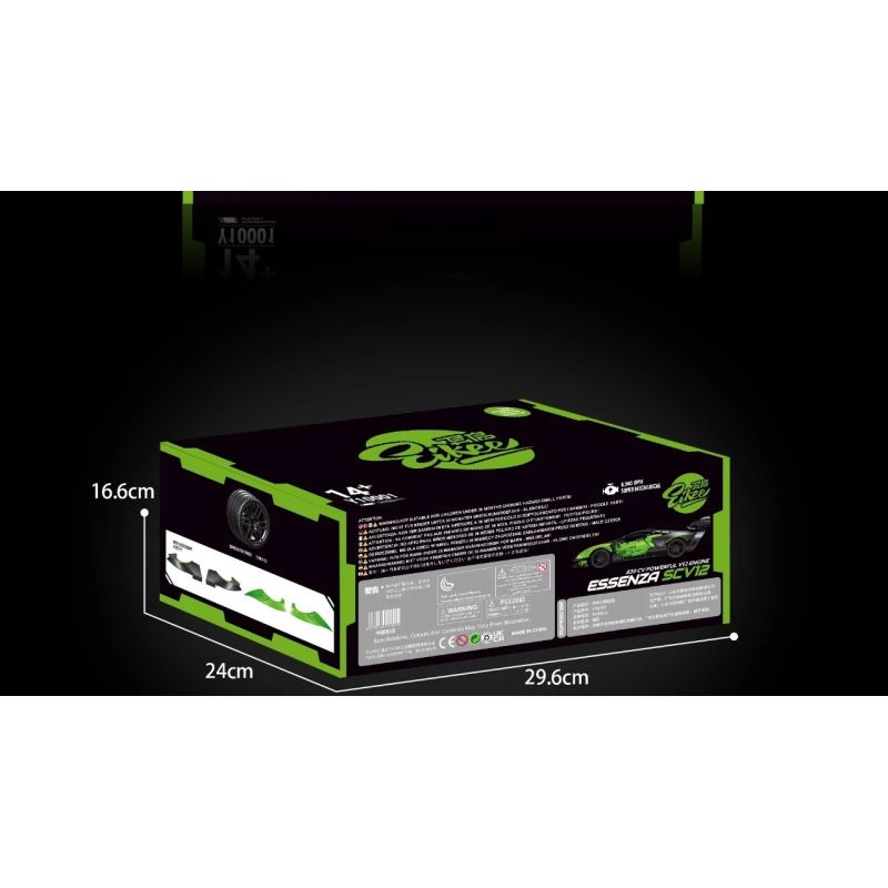 EIKEE Y10001 10001 XE THỂ THAO LAMBORGHINI ESSENZA SCV12 1:10 tỷ lệ 1:10 bộ đồ chơi xếp lắp ráp ghép mô hình Technic Kỹ Thuật Công Nghệ Cao Mô Hình Phương Tiện 1889 khối
