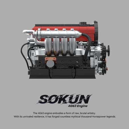 PIBO PB8861 8861 ĐỘNG CƠ MITSUBISHI 4G63T bộ đồ chơi xếp lắp ráp ghép mô hình Technic SOKUN 4G63 ENGINE Kỹ Thuật Công Nghệ Cao Mô Hình Phương Tiện